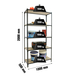 Rayonnage bois-métal léger sans vis 2000x1000x500 - 5 niveaux Anthracite/Bois - SIMON RACK - 8435104962282