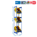 Rayonnage léger tri de bouteille sans vis 1800x400x300 - 3 niveaux Bleu - SIMON RACK - 8435104962442