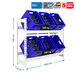 Rayonnage léger tri de bouteille sans vis 1000x1000x300 - 2 niveaux Blanc - SIMON RACK - 8435104962510