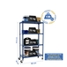 Rayonnage mobile métallique léger sans vis 1575x900x500 - 4 niveaux Bleu - SIMON RACK - 8435104963227