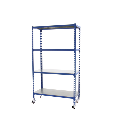 Rayonnage mobile métallique léger sans vis 1575x1100x500 - 4 niveaux Galvanisé - SIMON RACK - 8435104963302