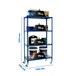 Rayonnage mobile métallique léger sans vis 1575x1100x500 - 4 niveaux Galvanisé - SIMON RACK - 8435104963302