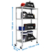 Rayonnage mobile métallique léger sans vis 1575x1100x500 - 4 niveaux Galvanisé - SIMON RACK - 8435104963319