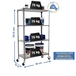 Rayonnage mobile bois-métal léger sans vis 1575x800x300 - 4 niveaux Gris/Bois - SIMON RACK - 8435104963326