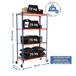 Rayonnage mobile bois-métal léger sans vis 1575x800x400 - 4 niveaux Bleu/Orange - SIMON RACK - 8435104963500