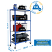 Rayonnage mobile bois-métal léger sans vis 1575x1000x400 - 4 niveaux Bleu/Bois - SIMON RACK - 8435104963579