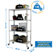 Rayonnage mobile bois-métal léger sans vis 1575x800x500 - 4 niveaux Bois - SIMON RACK - 8435104963678