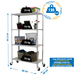 Rayonnage mobile bois-métal léger sans vis 1575x900x500 - 4 niveaux Bois - SIMON RACK - 8435104963715
