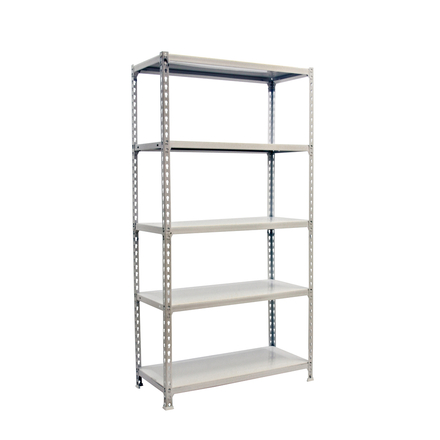 Rayonnage métallique léger sans vis 1800x900x300 - 5 niveaux Blanc - SIMON RACK - 8435104973813