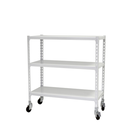 Rayonnage mobile métallique léger sans vis 975x1100x400 - 3 niveaux Blanc - SIMON RACK - 8435104974025