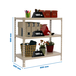 Rayonnage métallique léger sans vis 900x800x500 - 3 niveaux Blanc - SIMON RACK - 8435104974155