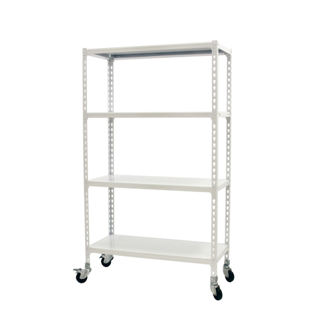 Rayonnage mobile métallique léger sans vis 1575x800x400 - 4 niveaux Blanc - SIMON RACK - 8435104974230