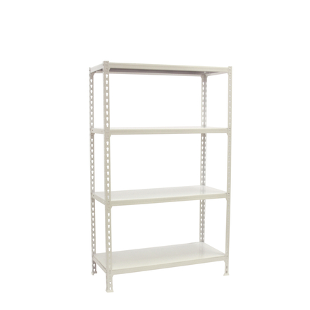 Rayonnage métallique léger sans vis 1500x1000x500 - 4 niveaux Blanc - SIMON RACK - 8435104974414