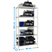 Rayonnage bois-métal léger sans vis 1800x800x400 - 5 niveaux Blanc/Bois - SIMON RACK - 8435104974568