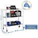 Rayonnage mobile bois-métal léger sans vis 975x900x300 - 3 niveaux Blanc/Bois - SIMON RACK - 8435104974728