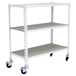Rayonnage mobile bois-métal léger sans vis 975x1000x500 - 3 niveaux Blanc/Bois - SIMON RACK - 8435104974810