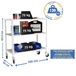 Rayonnage mobile bois-métal léger sans vis 975x1000x500 - 3 niveaux Blanc/Bois - SIMON RACK - 8435104974810