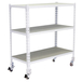 Rayonnage mobile bois-métal léger sans vis 975x1100x500 - 3 niveaux Blanc/Bois - SIMON RACK - 8435104974827
