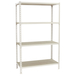 Rayonnage bois-métal léger sans vis 1500x800x500 - 4 niveaux Blanc/Bois - SIMON RACK - 8435104975152