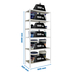 Rayonnage bois-métal léger sans vis 2500x900x300 - 6 niveaux Blanc/Bois - SIMON RACK - 8435104975206