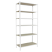 Rayonnage bois-métal léger sans vis 2500x1000x400 - 6 niveaux Blanc/Bois - SIMON RACK - 8435104975251