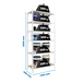 Rayonnage bois-métal léger sans vis 2500x1100x400 - 6 niveaux Blanc/Bois - SIMON RACK - 8435104975268