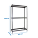 Étagère charge moyenne 500 à 600kg - 2000x1800x450 - 3 niveaux Gris - SIMON RACK - 8435104975657