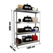 Étagère charge moyenne 500 à 600kg - 2000x1800x450 - 4 niveaux Gris/Bois - SIMON RACK - 8435104975749