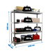 Étagère charge moyenne 500 à 600kg - 2000x2400x900 - 4 niveaux Gris/Bois - SIMON RACK - 8435104975794