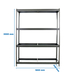 Étagère charge moyenne 500 à 600kg - 2000x1800x450 - 4 niveaux Gris - SIMON RACK - 8435104975923