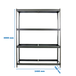 Étagère charge moyenne 500 à 600kg - 2000x2400x600 - 4 niveaux Gris - SIMON RACK - 8435104975961