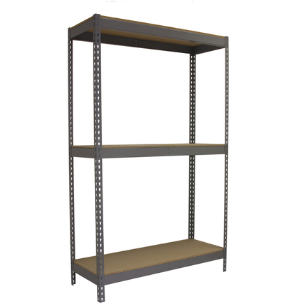 Étagère charge moyenne 500 à 600kg - 2000x2400x450 - 3 niveaux Gris/Bois - SIMON RACK - 8435104976135