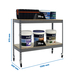 Étagère mobile charge moyenne 75kg - 975x1200x450 - 2 niveaux Gris/Bois - SIMON RACK - 8435104976432