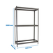 Étagère mobile charge moyenne 400kg - 2000x1200x600 - 3 niveaux Gris - SIMON RACK - 8435104977224
