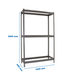 Étagère mobile charge moyenne 400kg - 2000x1500x600 - 3 niveaux Gris - SIMON RACK - 8435104977248