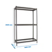 Étagère mobile charge moyenne 400kg - 2000x1800x600 - 3 niveaux Gris - SIMON RACK - 8435104977262