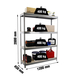Étagère mobile charge moyenne 400kg - 2000x1200x450 - 4 niveaux Gris/Bois - SIMON RACK - 8435104977279