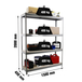 Étagère mobile charge moyenne 400kg - 2000x1500x450 - 4 niveaux Gris/Bois - SIMON RACK - 8435104977293