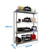 Étagère mobile charge moyenne 400kg - 2000x1800x450 - 4 niveaux Gris/Bois - SIMON RACK - 8435104977316