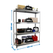 Étagère mobile charge moyenne 400kg - 2000x1800x600 - 4 niveaux Gris/Bois - SIMON RACK - 8435104977323