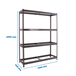 Étagère mobile charge moyenne 400kg - 2000x1200x450 - 4 niveaux Gris - SIMON RACK - 8435104977477