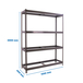 Étagère mobile charge moyenne 400kg - 2000x1500x600 - 4 niveaux Gris - SIMON RACK - 8435104977507