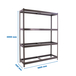 Étagère mobile charge moyenne 400kg - 2000x1800x450 - 4 niveaux Gris - SIMON RACK - 8435104977514