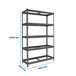 Étagère mobile charge moyenne 400kg - 2000x1200x600 - 5 niveaux Gris - SIMON RACK - 8435104977545