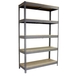 Étagère mobile charge moyenne 400kg - 2000x1200x450 - 5 niveaux Gris/Bois - SIMON RACK - 8435104977651