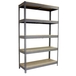 Étagère mobile charge moyenne 400kg - 2000x1500x450 - 5 niveaux Gris/Bois - SIMON RACK - 8435104977675