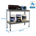 Étagère mobile charge moyenne 75kg - 975x1200x750 - 2 niveaux Gris/Bois - SIMON RACK - 8435104977873