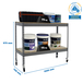 Étagère mobile charge moyenne 75kg - 975x1500x750 - 2 niveaux Gris/Bois - SIMON RACK - 8435104977880