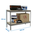 Étagère mobile charge moyenne 400kg - 900x1500x450 - 2 niveaux Gris/Bois - SIMON RACK - 8435104977965