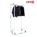 Rayonnage pour vêtements 1575x900x500 - 1 niveau Blanc - SIMON RACK - 8435104978443